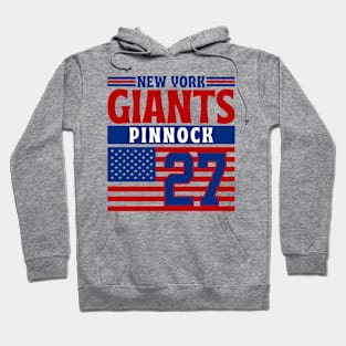 New York Giants Pinnock 27 American Flag Football Hoodie